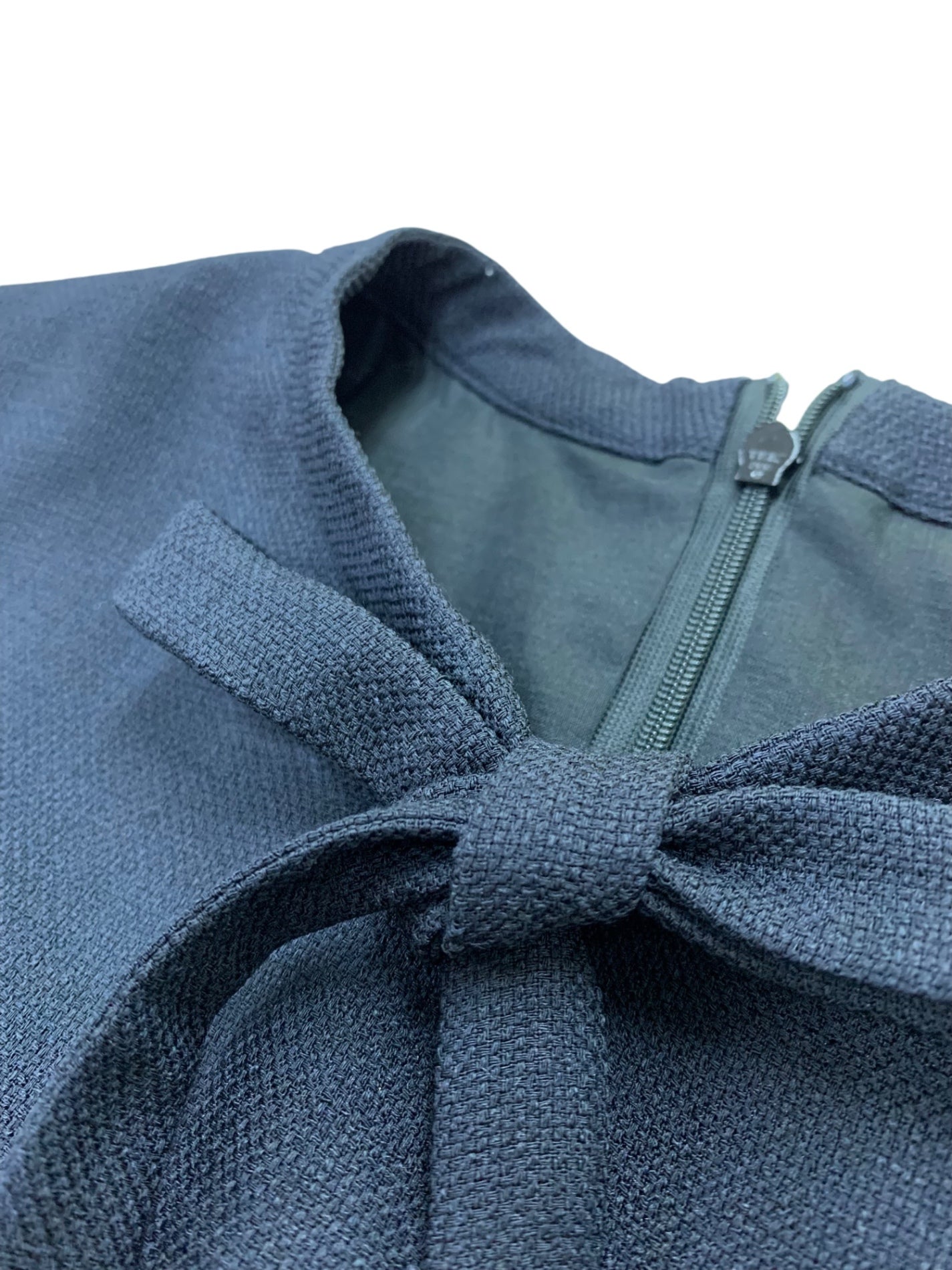 ルネ 5526030 ワンピース 36 ネイビー リネン リボン ティアード ITBT93KRNCXS