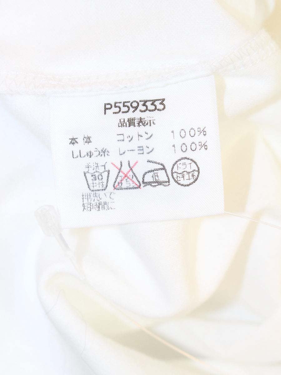 スタジオピッコーネ アルビチオ P559333 Tシャツ 40 ホワイト 刺繍 ノースリーブ ITIFOPA93DS0