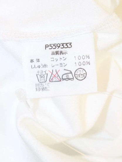 スタジオピッコーネ アルビチオ P559333 Tシャツ 40 ホワイト 刺繍 ノースリーブ ITIFOPA93DS0