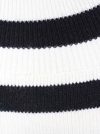 アンクレイヴ KRHVNW0561 ニット F ホワイト/ブラック ボーダー ハイネック IT1N6F1SZUJR 【SALE】