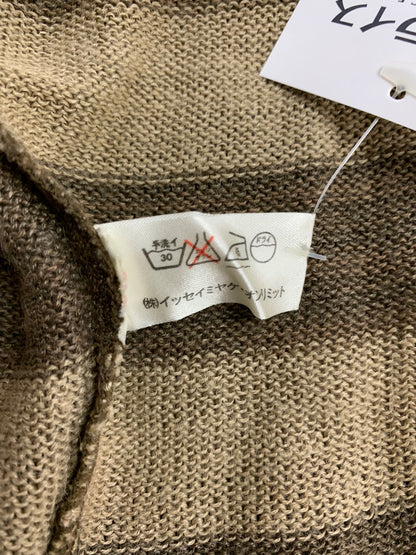 イッセイミヤケメン 半袖ニット ベージュ リネン混 筆タグ ヴィンテージ ITERJWJETF0U
