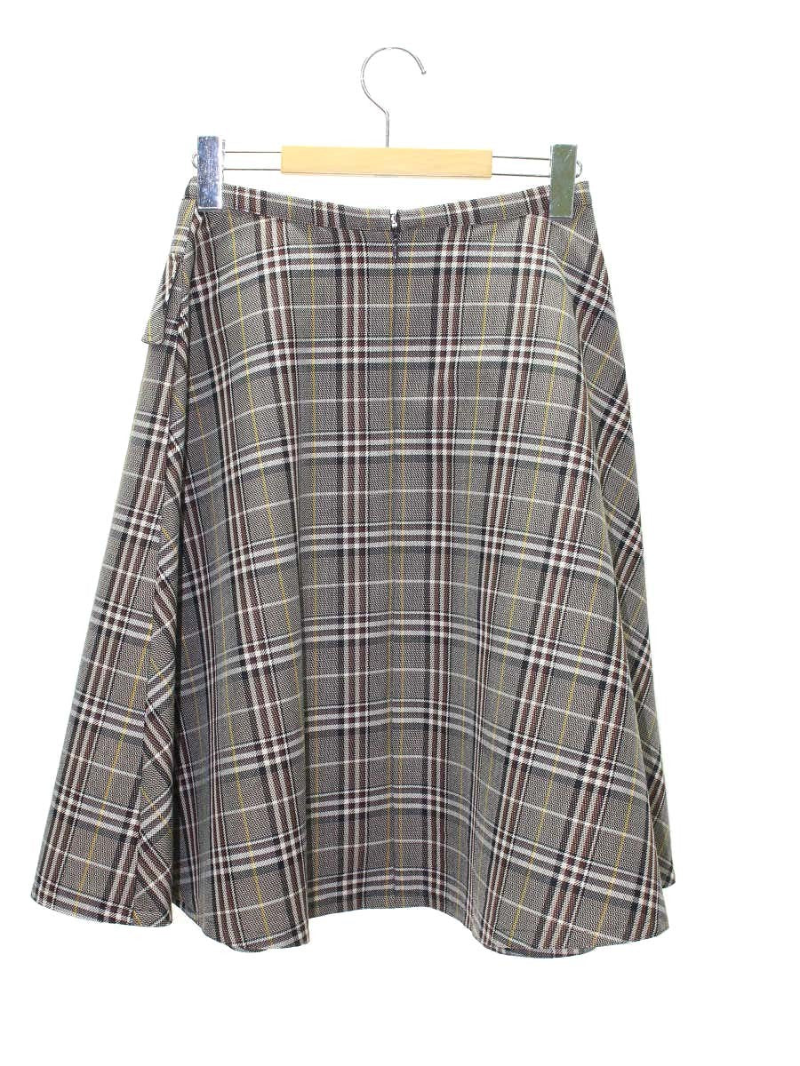 エムズグレイシー 817545 スカート 38 ブラウン チェック柄 ITS6IGXE1G0G