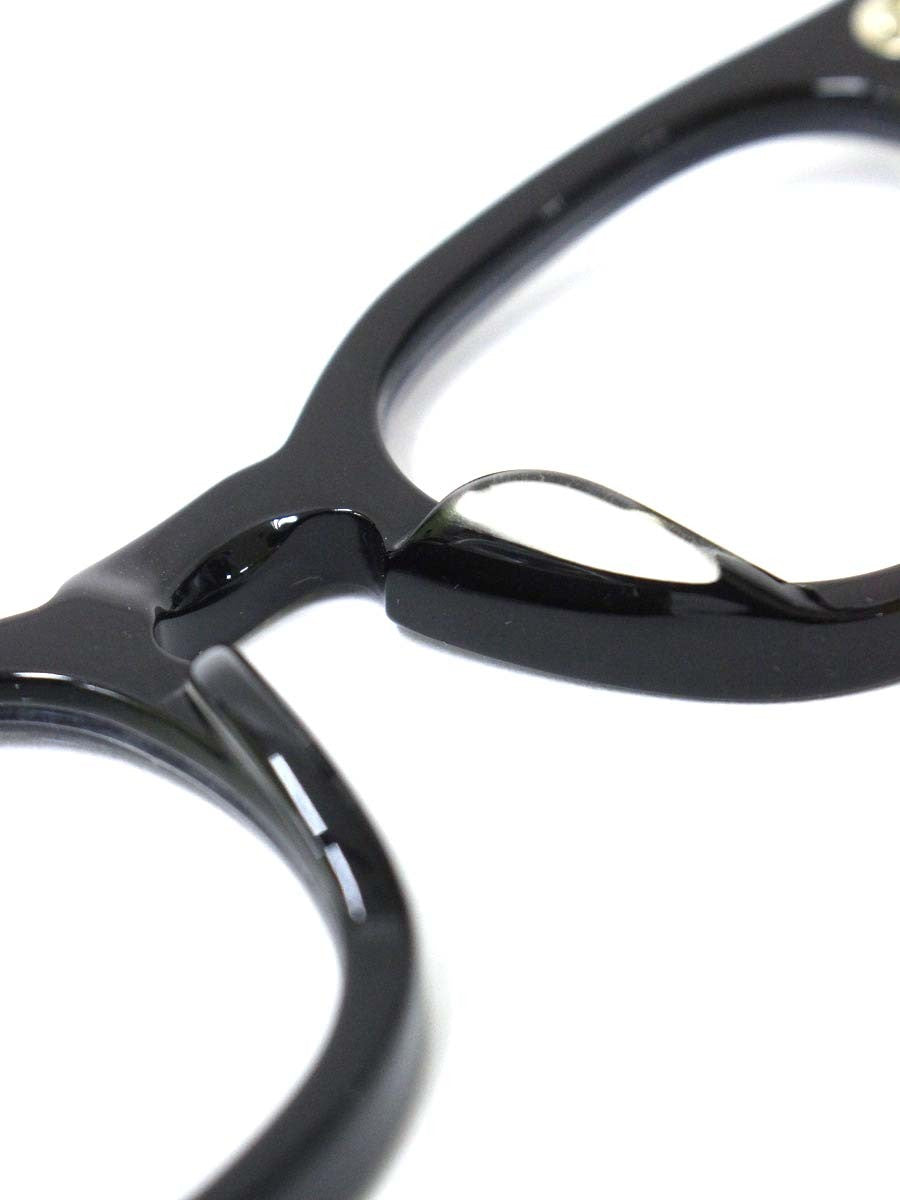 ジュリアスタートオプティカル PL-001A AR メガネ ブラック セルフレーム フルリム ウェリントン 44-22 ITT4Y641I52Q