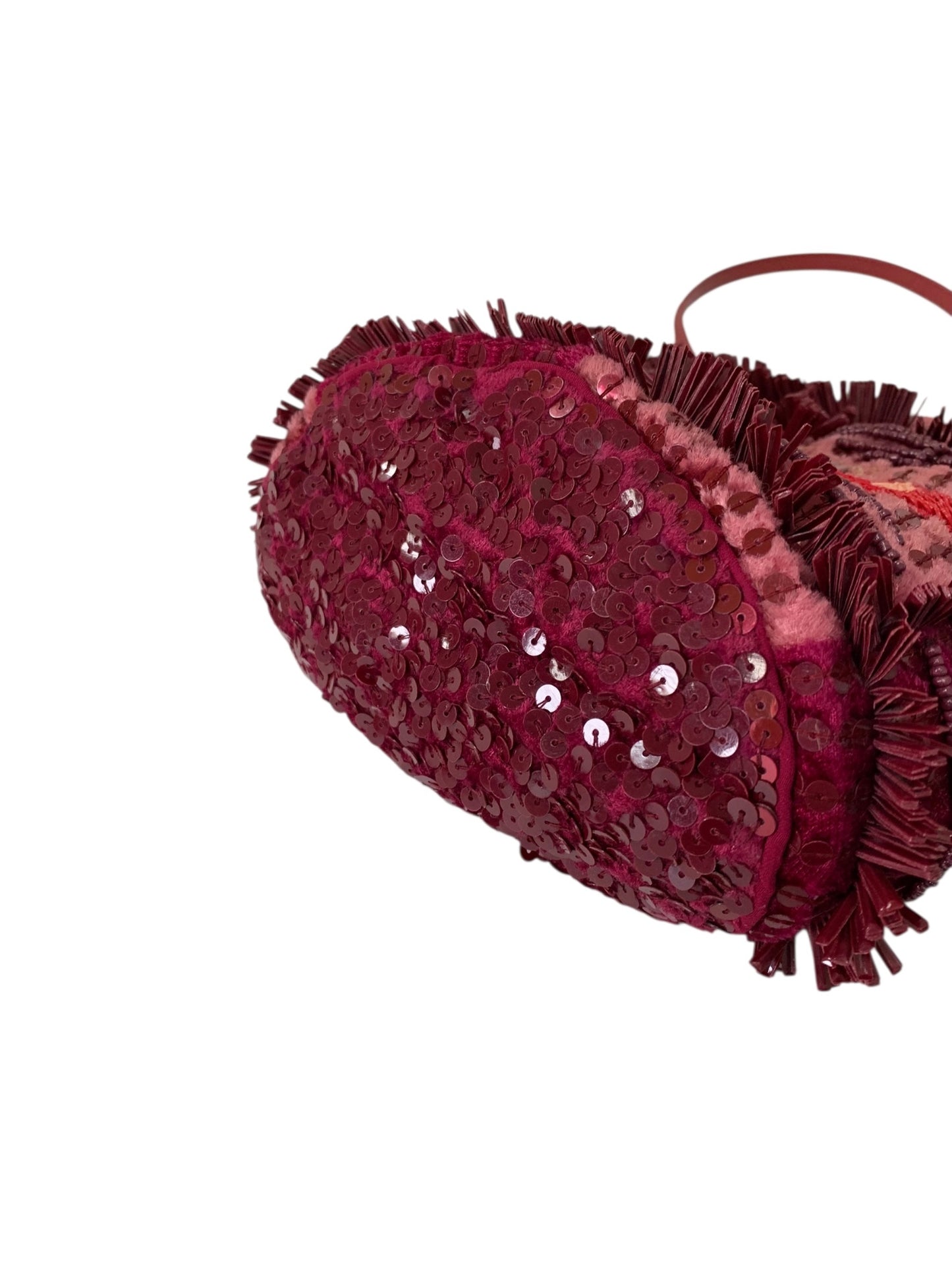 ジャマンピュエッシュ ハンドバッグ ワインレッド ビーズ 2WAY ITFG6SZZCTEC