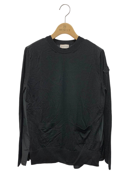 モンクレール GIROCOLLO TRICOT H20939C00010 M1180 セーター S ブラック ニット ナイロン ブラックワッペン ITOU6HXRF494