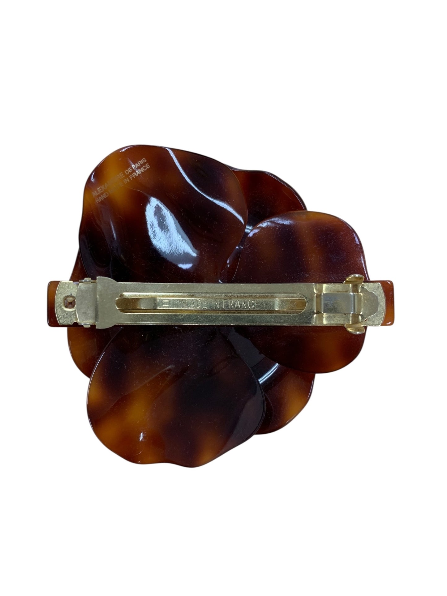 アレクサンドルドゥパリ バレッタ ブラウン カメリア フラワーモチーフ ITY085P5VNWW