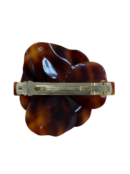 アレクサンドルドゥパリ バレッタ ブラウン カメリア フラワーモチーフ ITY085P5VNWW