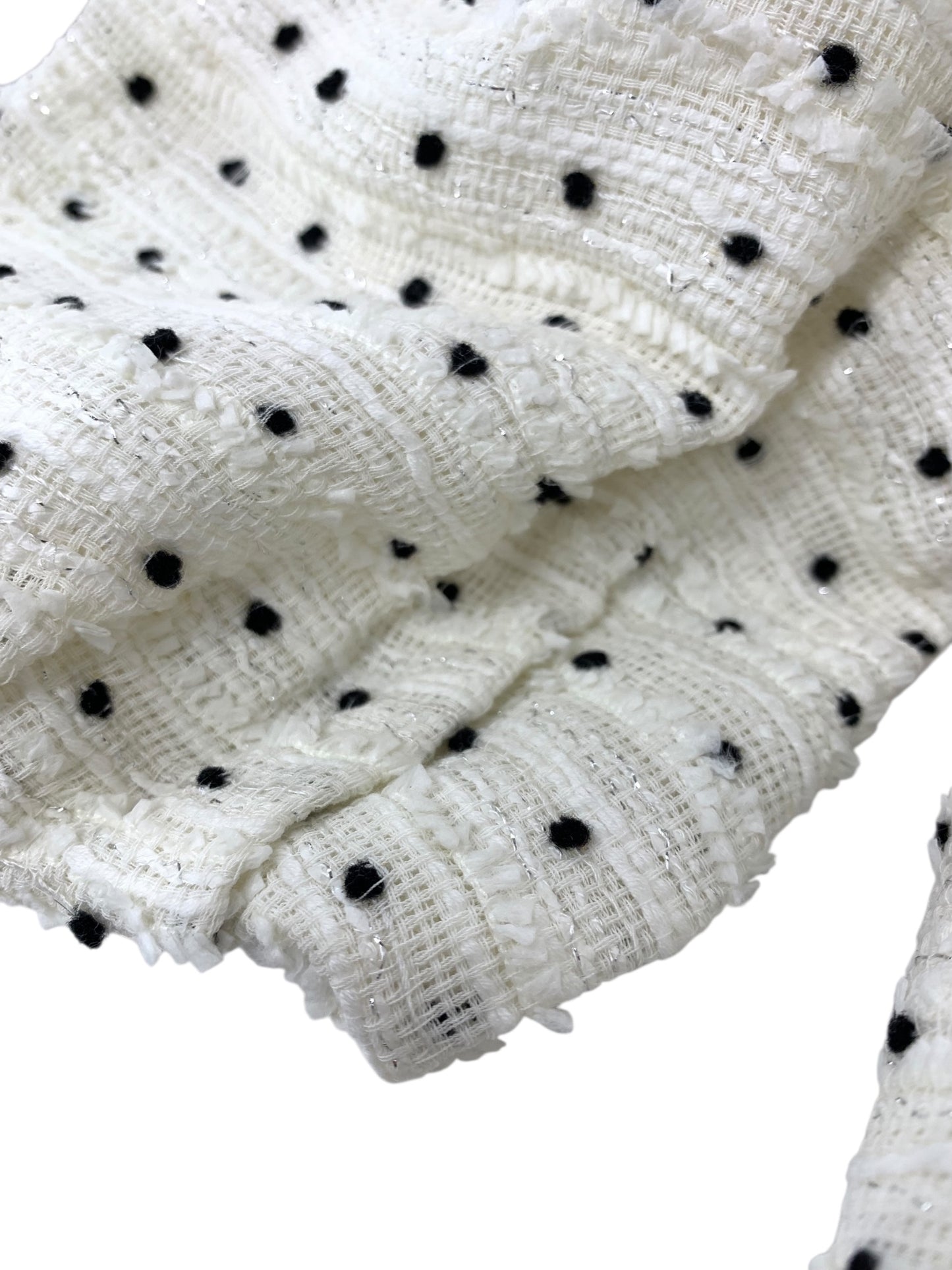 エムズグレイシー 024109/027114 スカートスーツ 42 ホワイト ツイード リボン IT8GW5AZR9XC