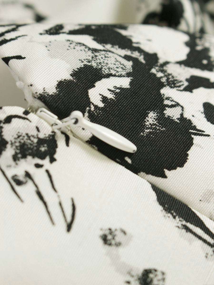 セルフォード CWF0202052 ワンピース 38 ホワイト Vネック フラワーモチーフ タックフレア ITMWYX5P6J1C 【SALE】