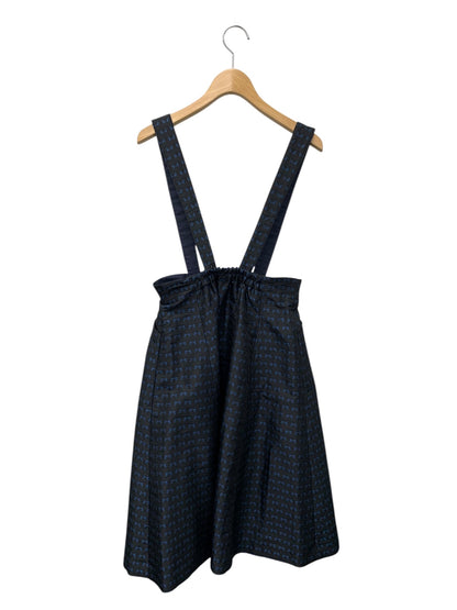 エムズグレイシー 017109 スカート 38 ブラック サスペンダースカート リボン ITZ0N1JDO6CY