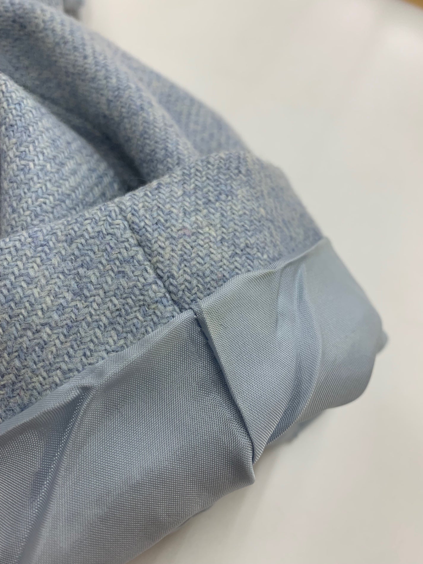 アニエスベー　 1204-3175 08Ｗ コート 40 ブルー クルミボタン スカラップ ウール IT993CETHISA