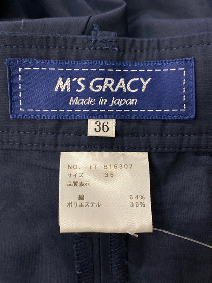 エムズグレイシー Lace Pants 816307 パンツ 36 ネイビー レース IT1UACKAQUFY