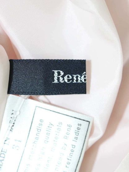 ルネ basic 5424040 スカート 34 ピンク タック フレア レース ビジュー ITJ8BLKASXEN