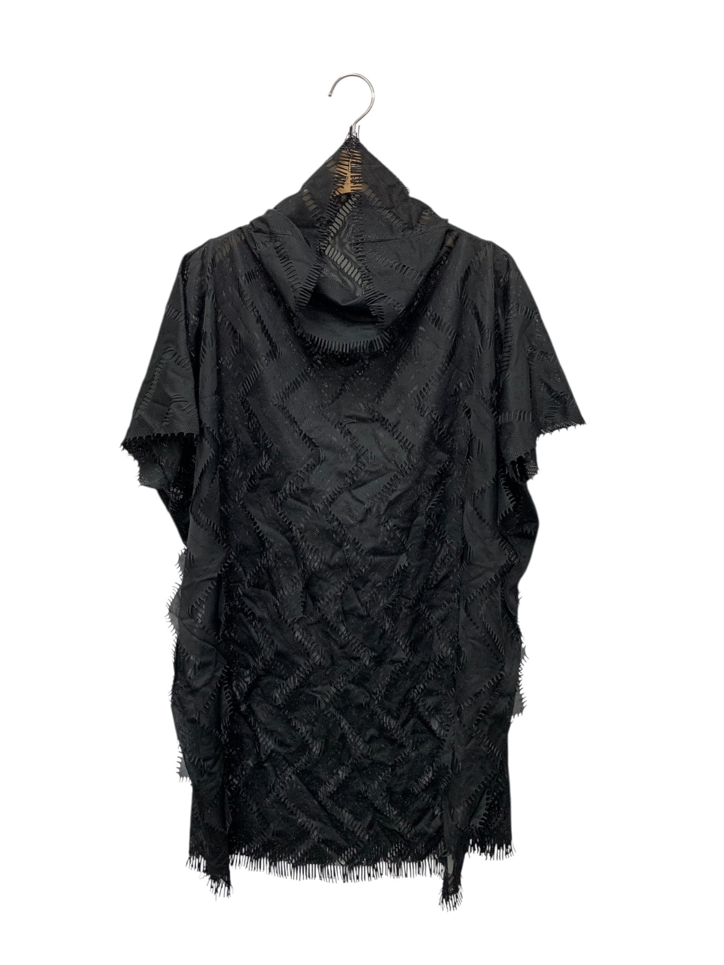 イッセイミヤケ IM13KH542 トップス 2 ブラック カットワーク フリンジ ITMHYARXT17C