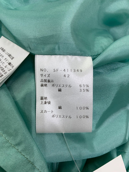 エムズグレイシー 裾刺繍タックワンピ―ス 411349 42 グリーン ITEJRA268BAX