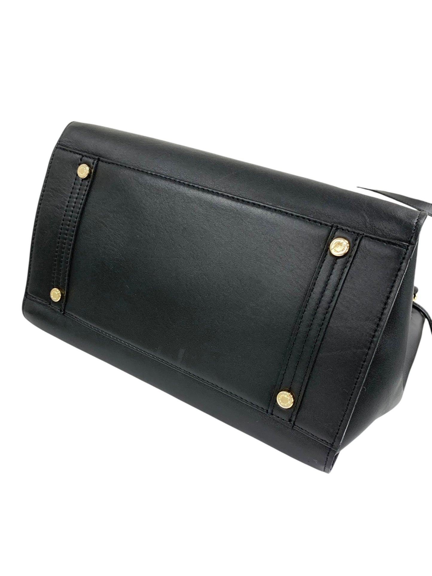 エーディーエムジェイ トートバッグ ブラック フラップ ショルダー 2way レザー ITINNADZE519