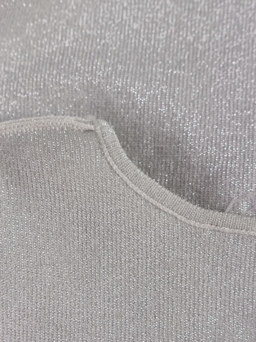 トゥービーシック W5N21-214-90 ニット 3 グレー パールビジュー ITCWJCNVAEAS