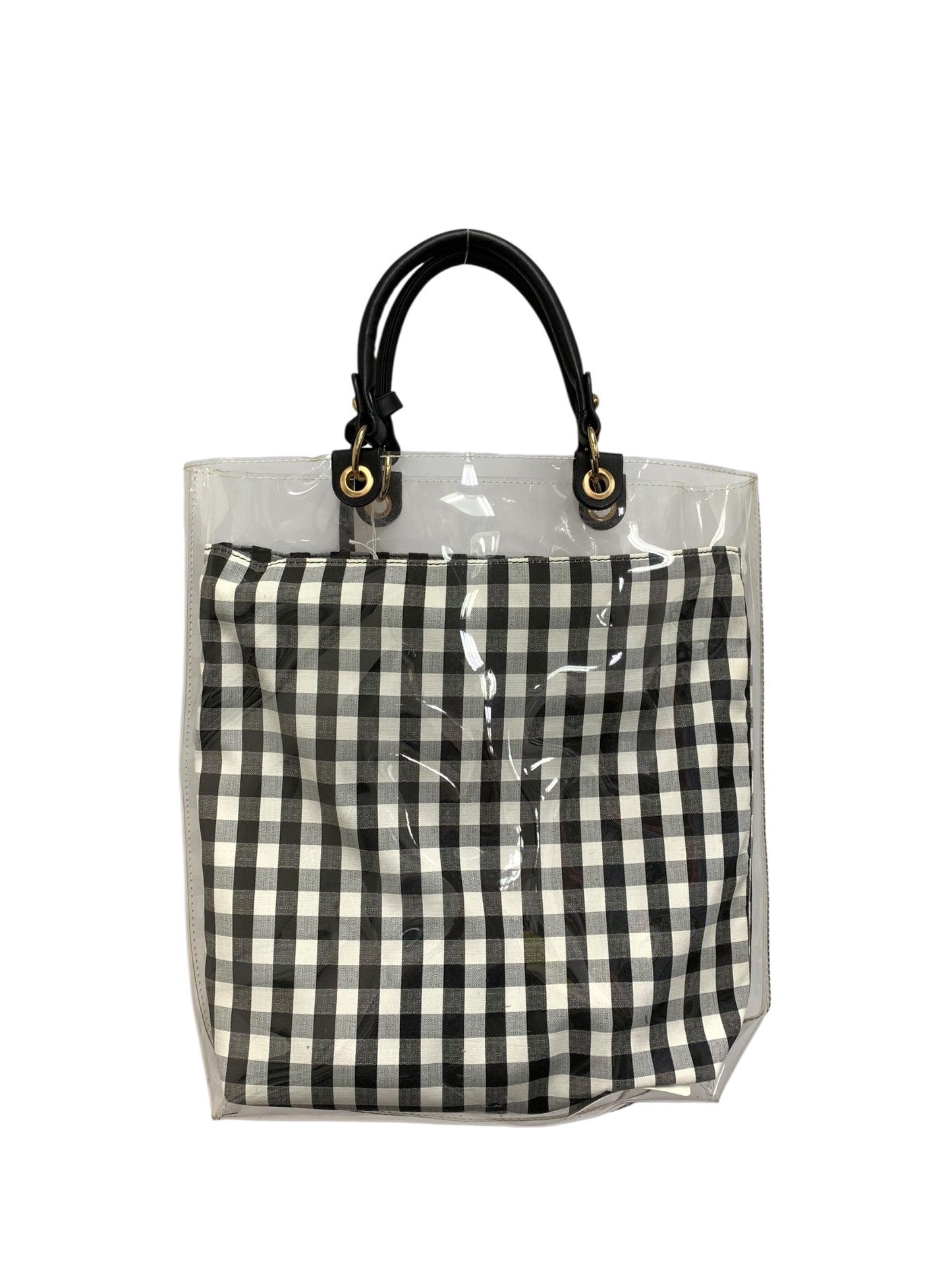 エムズグレイシー ビニール 994302 トートバッグ 透明 チェック柄 ITU1K6GHJ0YG 【SALE】