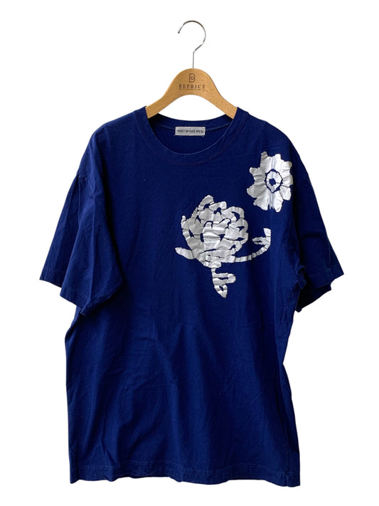 イッセイミヤケメン ME91-JK448 Tシャツ F ブルー シルバー箔プリント ITGI8OLGB04S