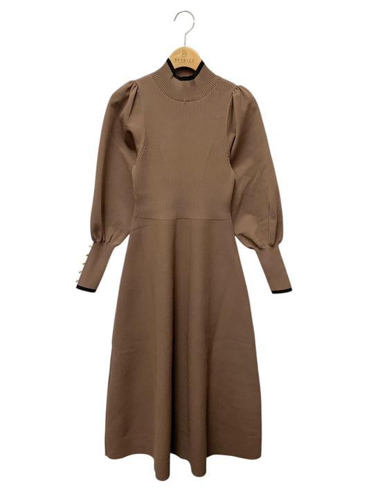 エムズグレイシー ボタンアクセントニットワンピース 418606 36 ブラウン ITKVQNK0UCJ4