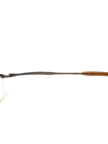 フォーナインズ S-207T メガネ ブラウン メタルフレーム ハーフリム スクエア IT7P1FEWHDCE 【SALE】