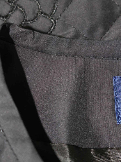 エムグレイシー 814105 ブルゾン 38 ブラック キルティング フラワーモチーフ ジップアップ ITMAFD2YL6TE