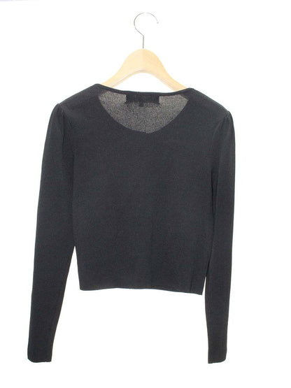 スーパービューティー カーディガン 40 ブラック フラワーモチーフ ビジュー ITGGUA0YZSZ8