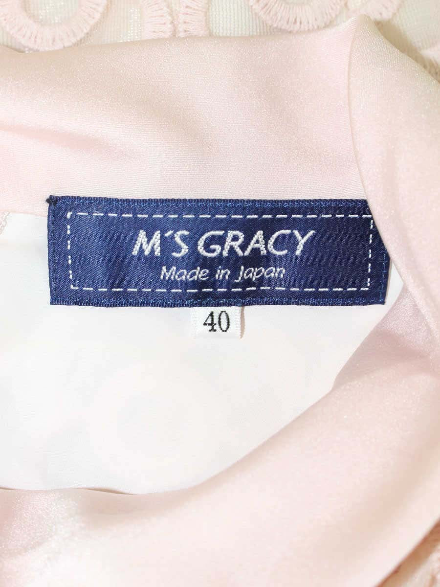 エムズグレイシー 911325 ワンピース 40 ピンク フラワーモチーフ