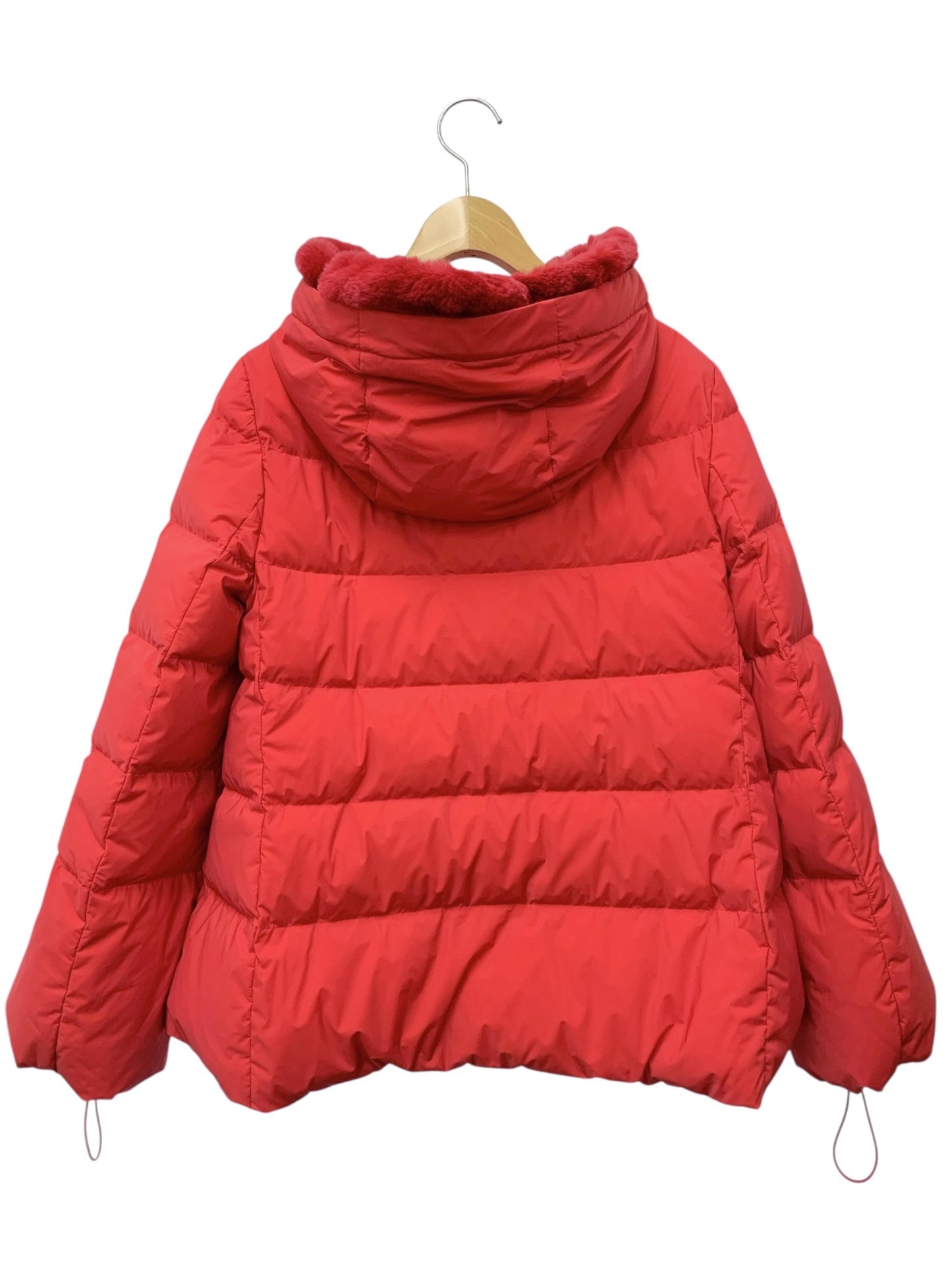 エムズグレイシー 919511 ダウンコート 38 レッド レッキスファー 2way カメリア ダブルジップ IT0ENOOIQ1IP