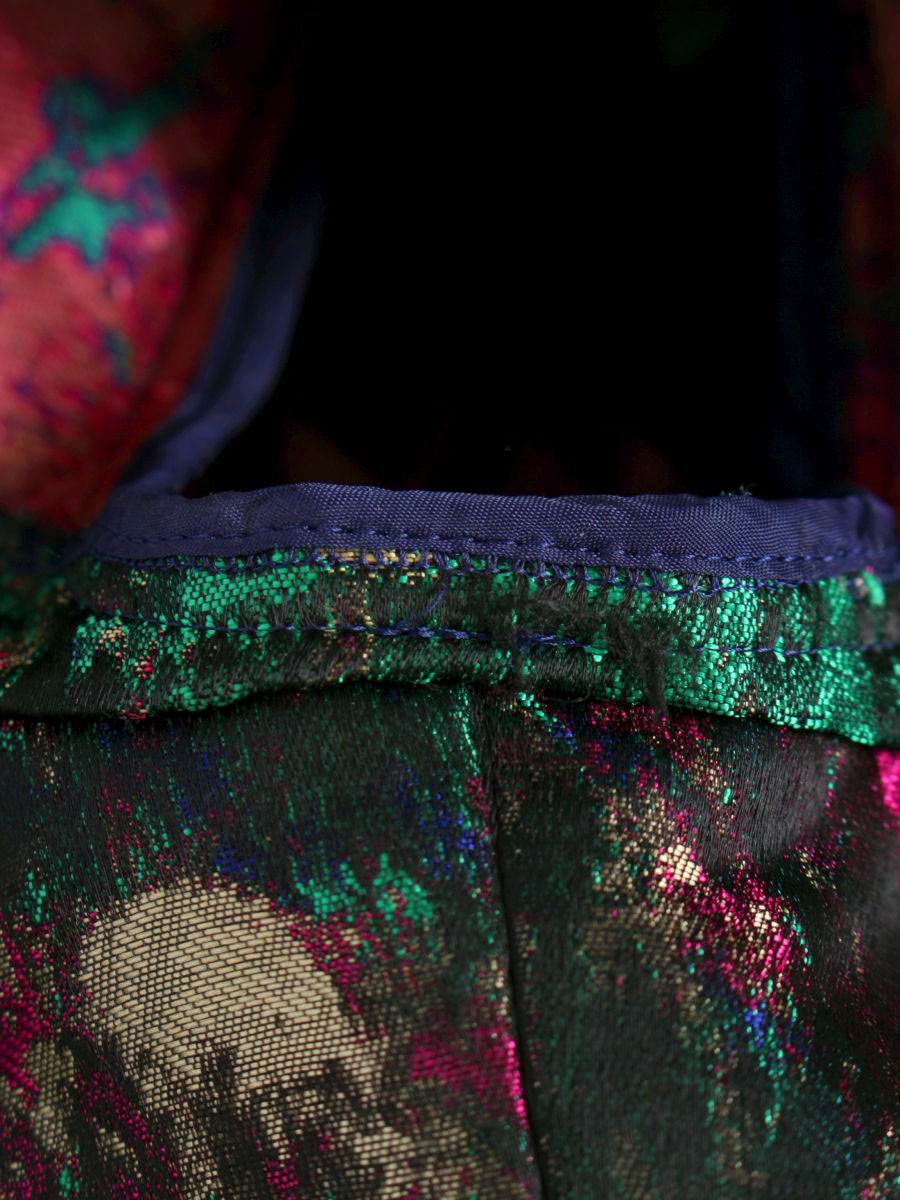 エムズグレイシー 011516 ワンピース 38 グリーン 絵画調 リボン ITGH6E2EPSPO