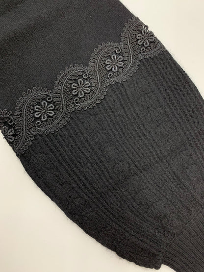 トッカ 664-5 KR セーター M ブラック カシミア混 パール レース IT7CVBUFVMZ8 【SALE】