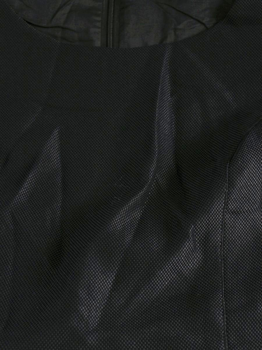 エムズグレイシー 721302 ワンピース 40 ブラック/ホワイト バイカラー 袖メッシュ IT1564Z8IIH7