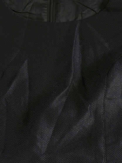 エムズグレイシー 721302 ワンピース 40 ブラック/ホワイト バイカラー 袖メッシュ IT1564Z8IIH7