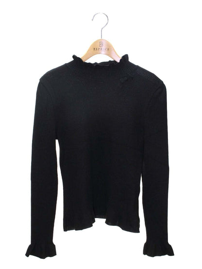 エムズグレイシー 918557 ニット セーター 40 ブラック ウール リボン ITNIFR2SMGKU