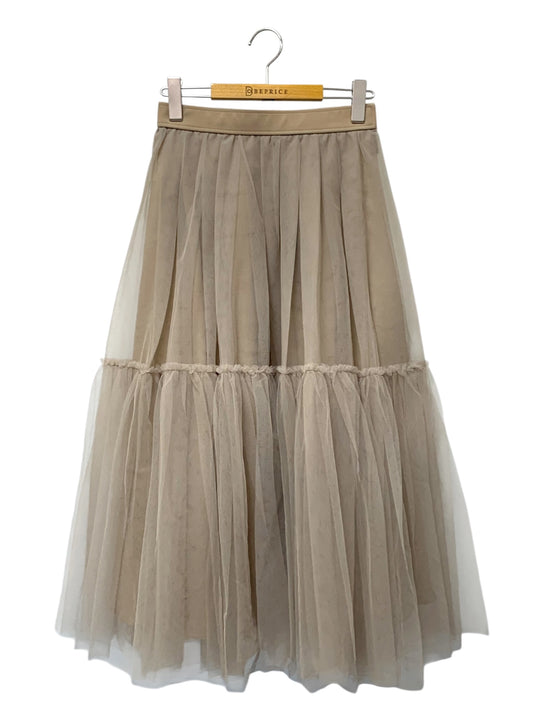 ルネ 6344120 スカート 36 グレー チュール フレア ITU808YCZTMS