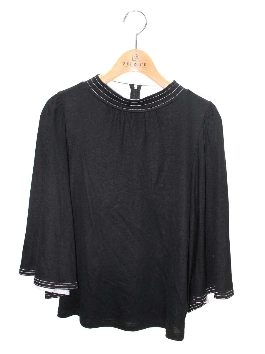エムズグレイシー Bell Sleeve Cut sew 915115 Tシャツ カットソー 38 ブラック ITJXYN49SQJG 【SALE】