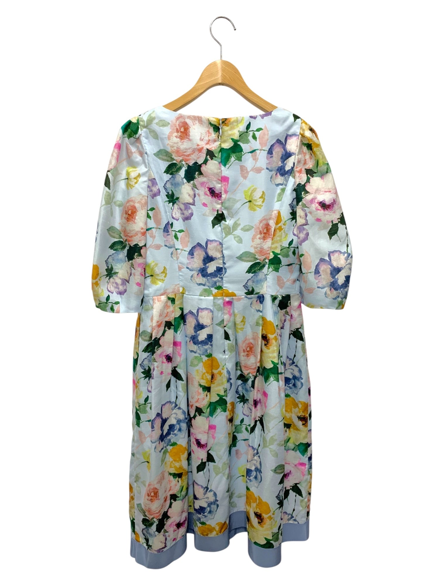 エムズグレイシー 311106 ワンピース 38 ブルー 花 リボン | 中古