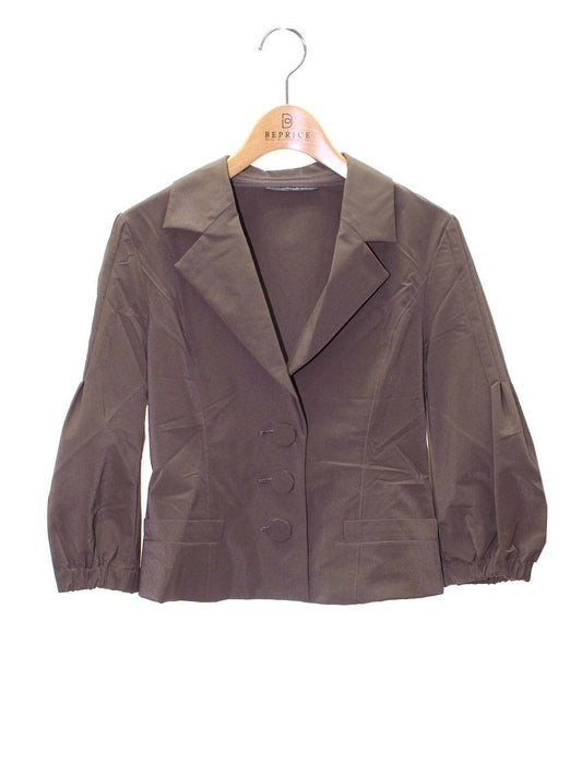 フォクシーニューヨーク モイストストレッチ 25442 ジャケット 38 ブラウン ITSKZL396J1Q