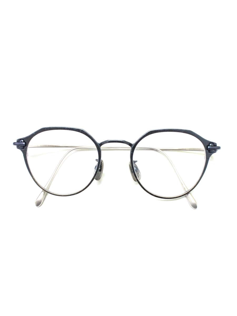 テイラーウィズリスペクト bacchus メガネ ブルー/シルバー メタルフレーム フルリム ボストンシェイプ IT2DKXH5L6IJ