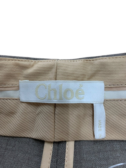 クロエ CHC19APA3816523B38 パンツ 38 ブラウン プリーツポケット タック ITC4PM29HLA6