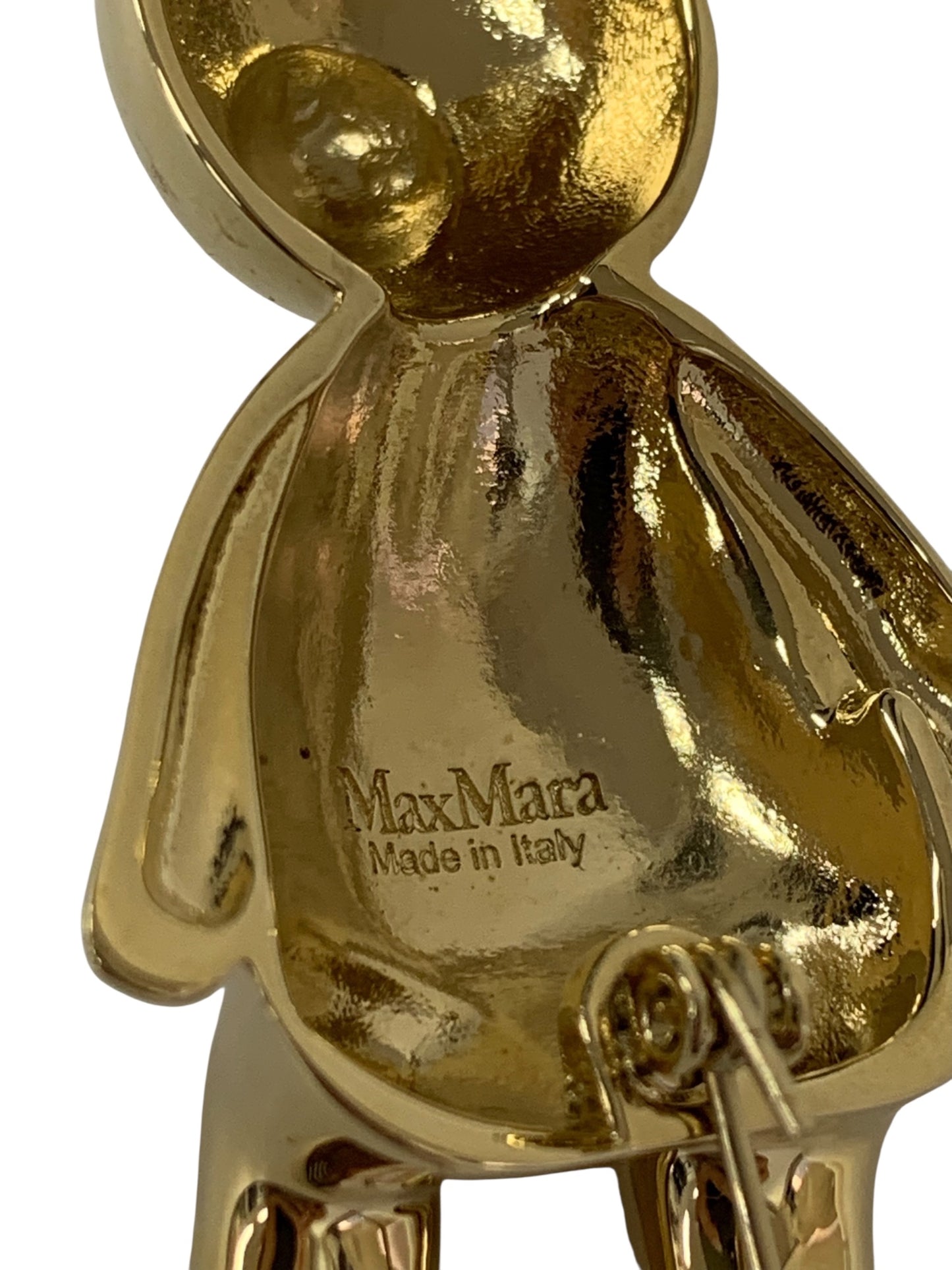 マックスマーラ ブローチ ゴールド テディベア ロゴM ラインストーン ITNIY0ZZ4HOU