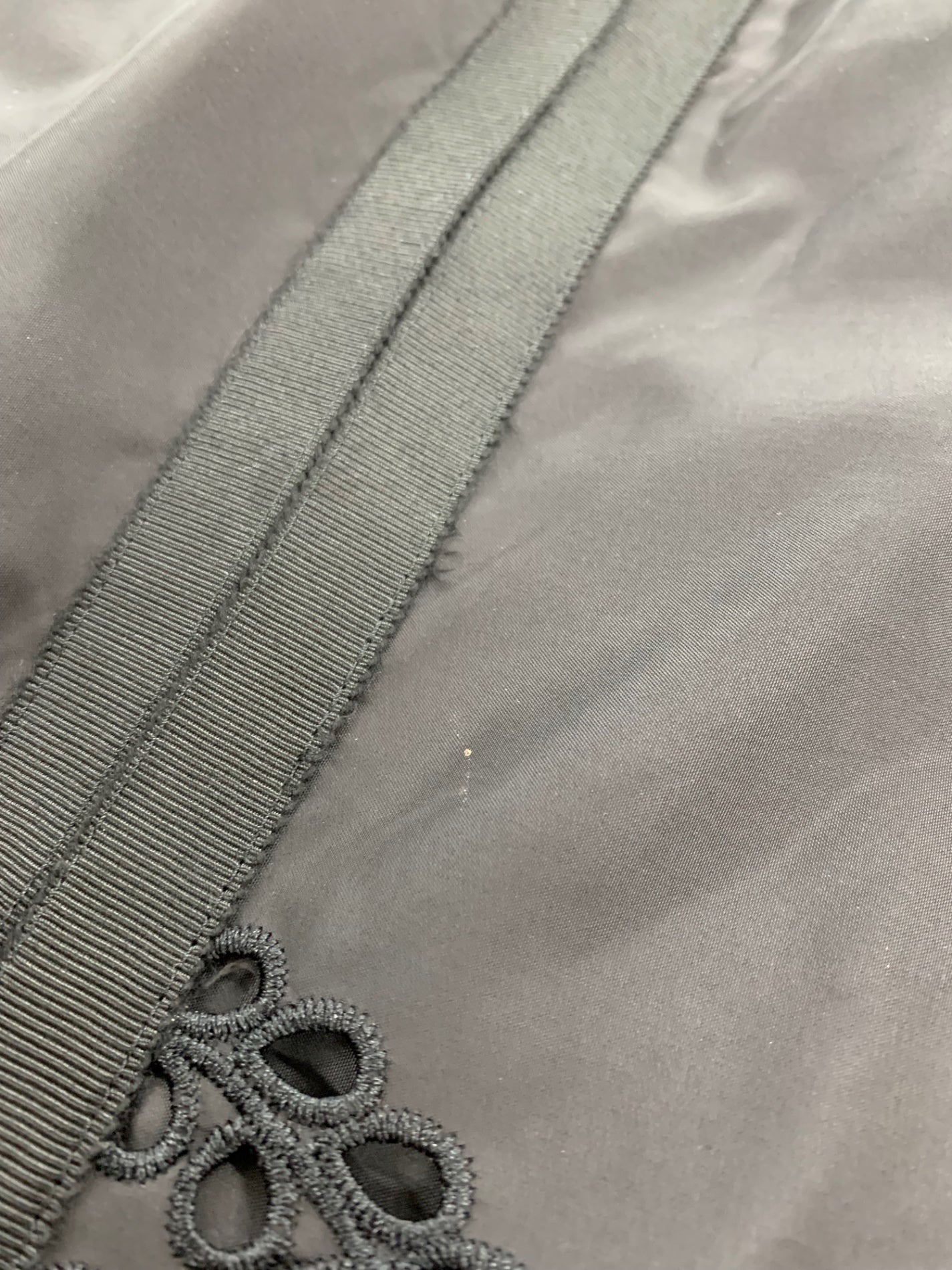 エムズグレイシー 319604 スプリングコート 38 ブラック 2way フラワー