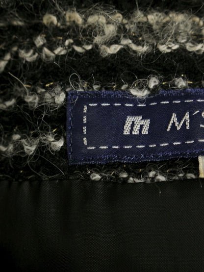 エムズグレイシー 424702 アウター 40 ブラック ラメ ニット リボン ウール IT83Z629Z1Q2