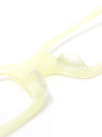 ソリッドブルー S-49 メガネ ホワイト/シルバー コンビフレーム フルリム スクエア ITEIEJFVV3LC