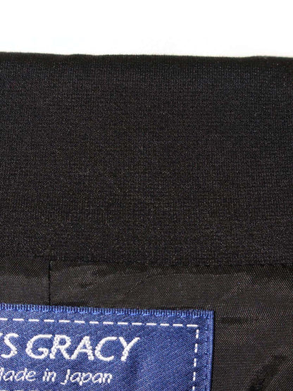 エムズグレイシー 014103 ジャケット 38 ブラック 裾フリル テーラード ITGSHIV2WFRU