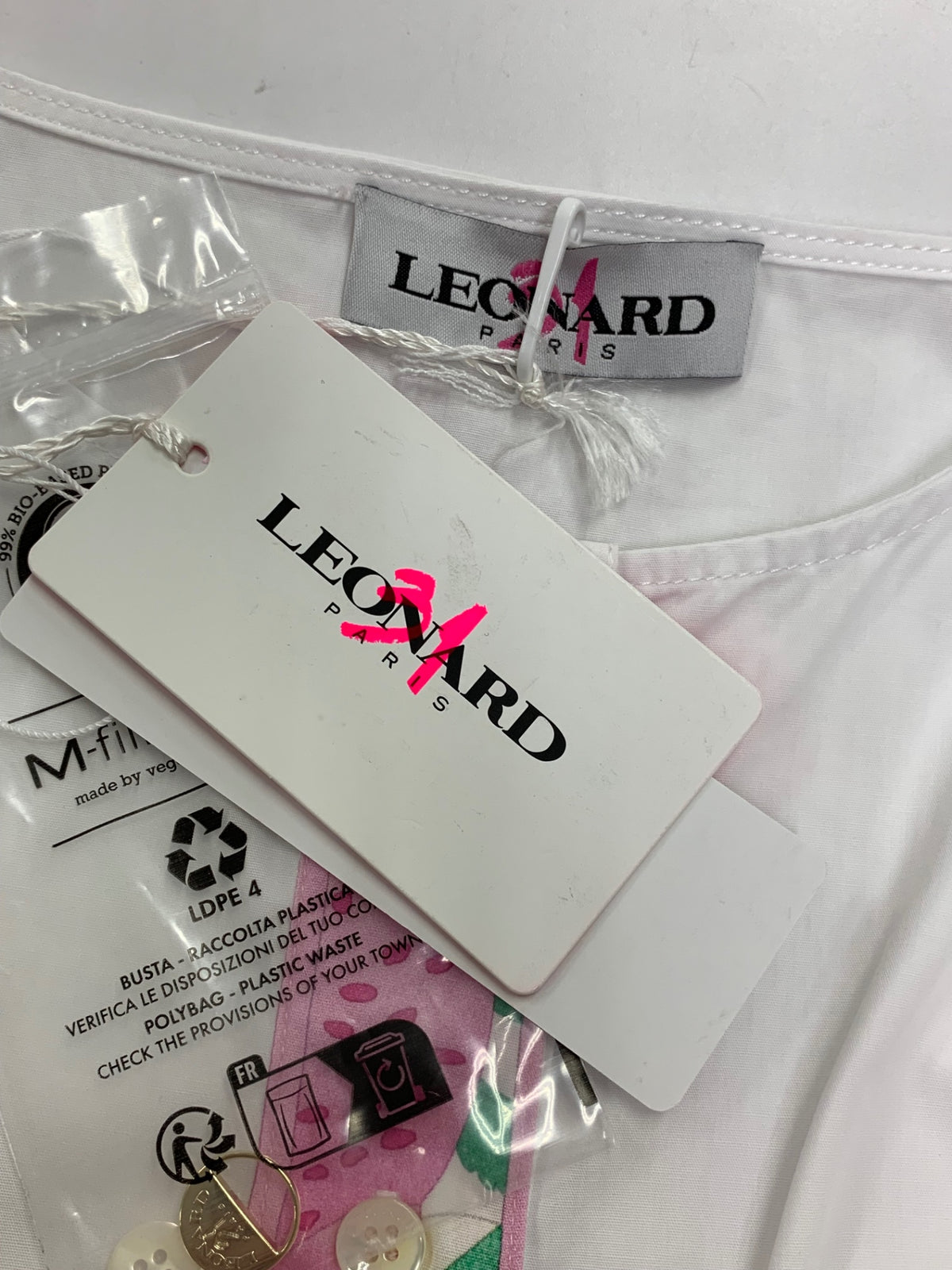 レオナールパリ LEONARD 31 ワンピース P62F302175 38 ホワイト ITR853YLLFI0