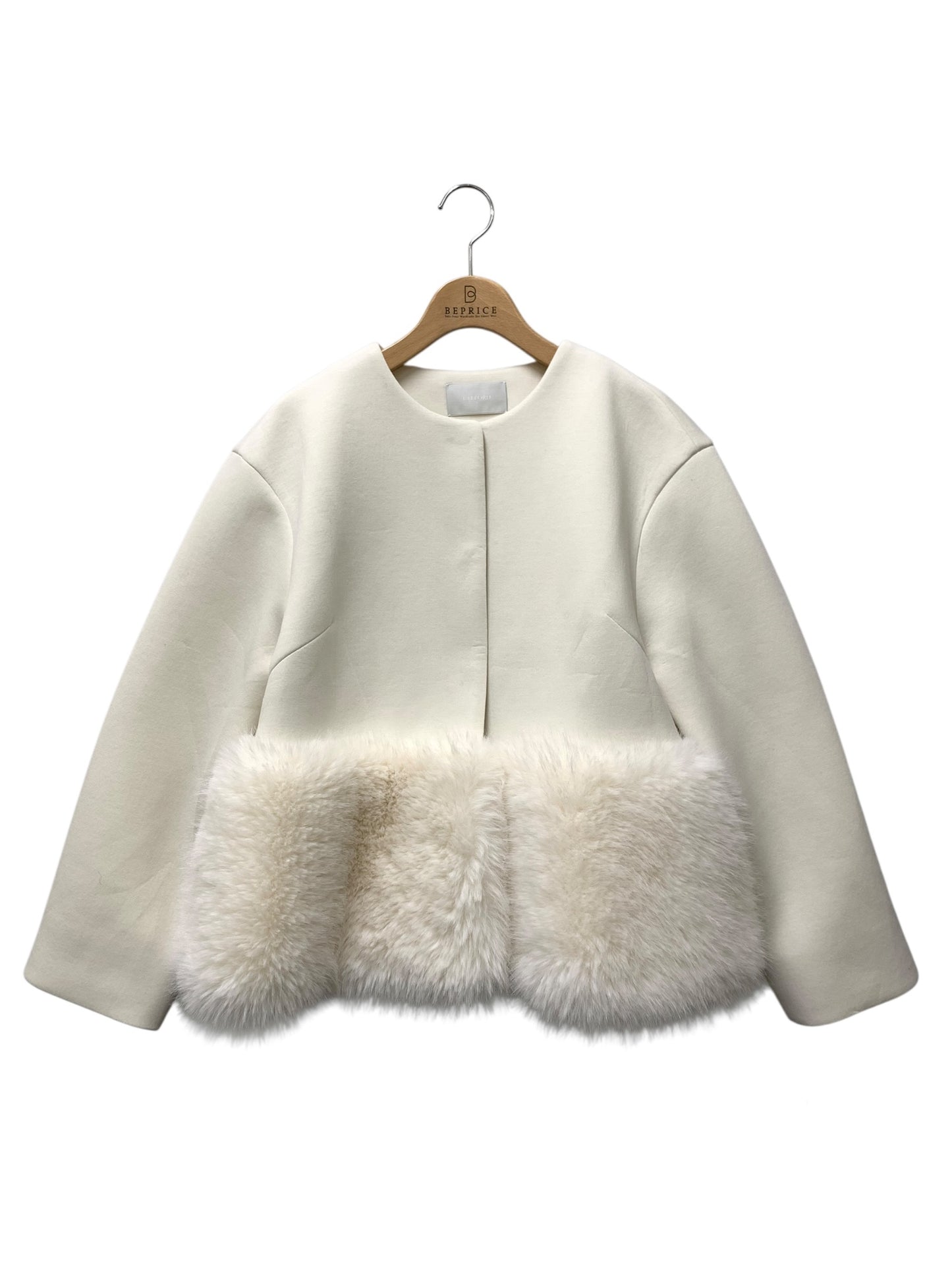 セルフォード 裾ファーブルゾン CWFJ244031 38 ホワイト 24AW ITQUOMUQ5XG2