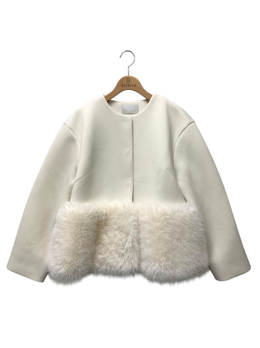 セルフォード 裾ファーブルゾン CWFJ244031 38 ホワイト 24AW ITQUOMUQ5XG2