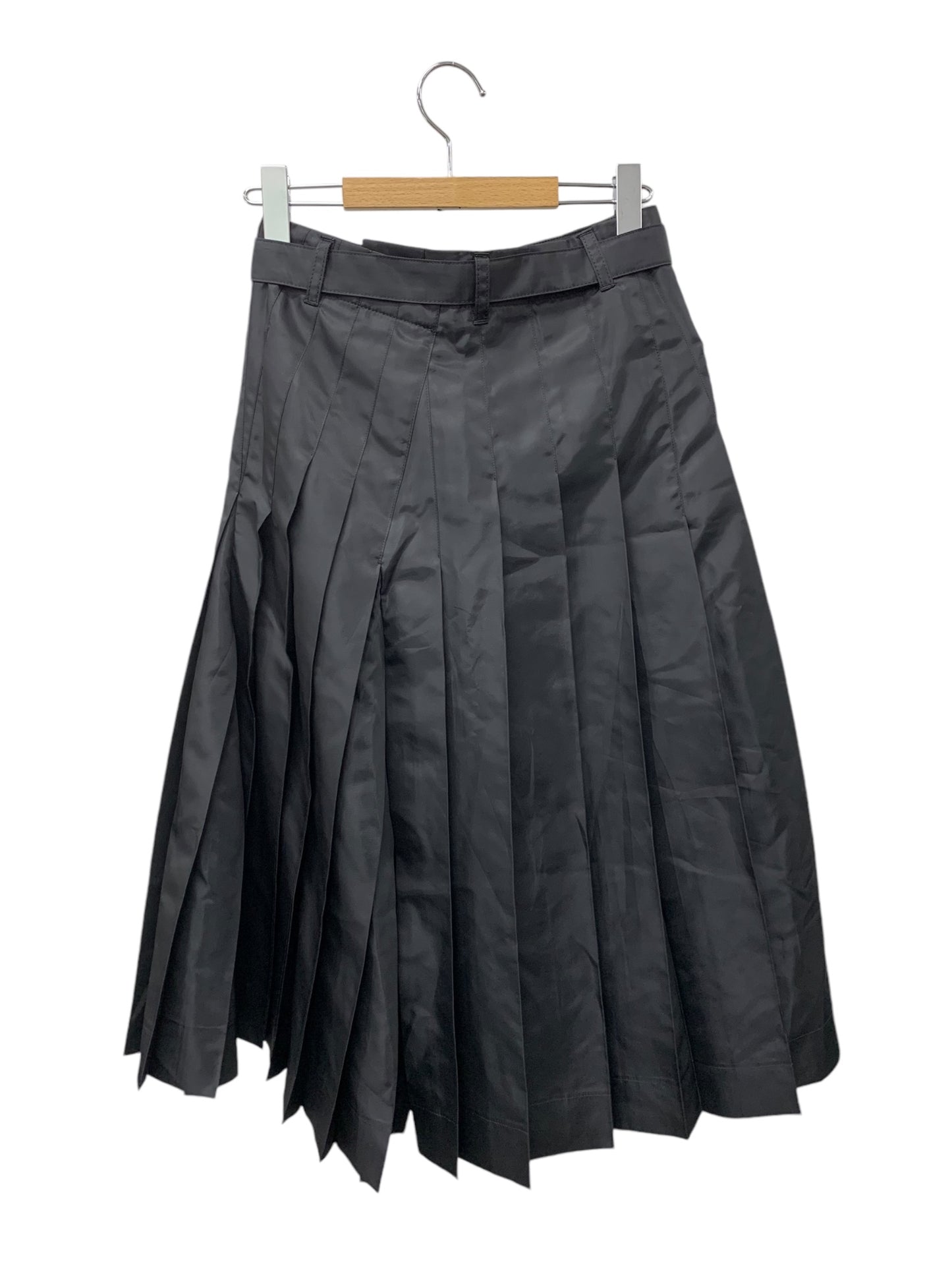 サカイ Nylon Twill Skirt 24-07386 アシンメトリースカート 0 ブラック ’24 ITJ3HTL5ST6W