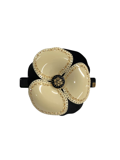 アレクサンドルドゥパリ AA8-14796-02 バレッタ ベージュ カメリア ラインストーン ITCZWA3YPC6I